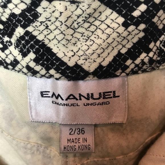 Emanuel Ungaro Faux Snakeskin Pants 2 - Picture 4 of 7